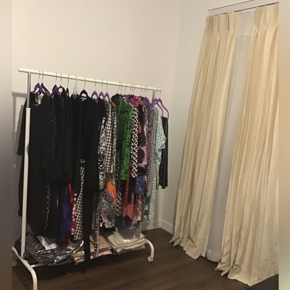 EXPRESS PANTS, High Rise Ankle PaperBag Waist 18R Striped Blue/Maroon/… - Picture 6 of 7